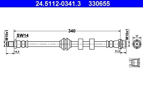 Bromsslang ATE 24.5112-0341.3