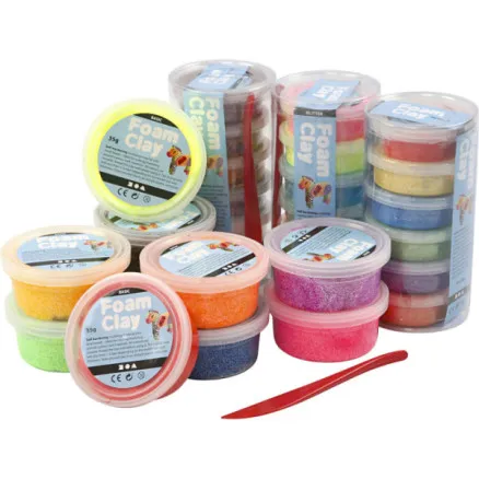 Creativ Company Foam Clay - Assorted Colours - 28 tubs