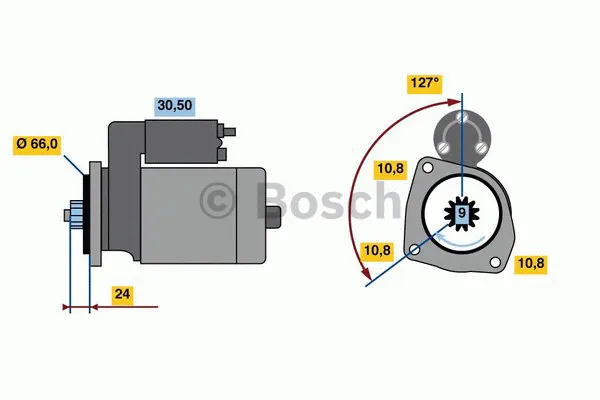 Startmotor BOSCH 0 986 022 760