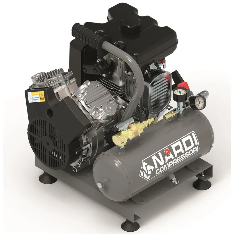 Bensindriven Kompressor oljefri 380l/min 10bar 7l/tank 3hk