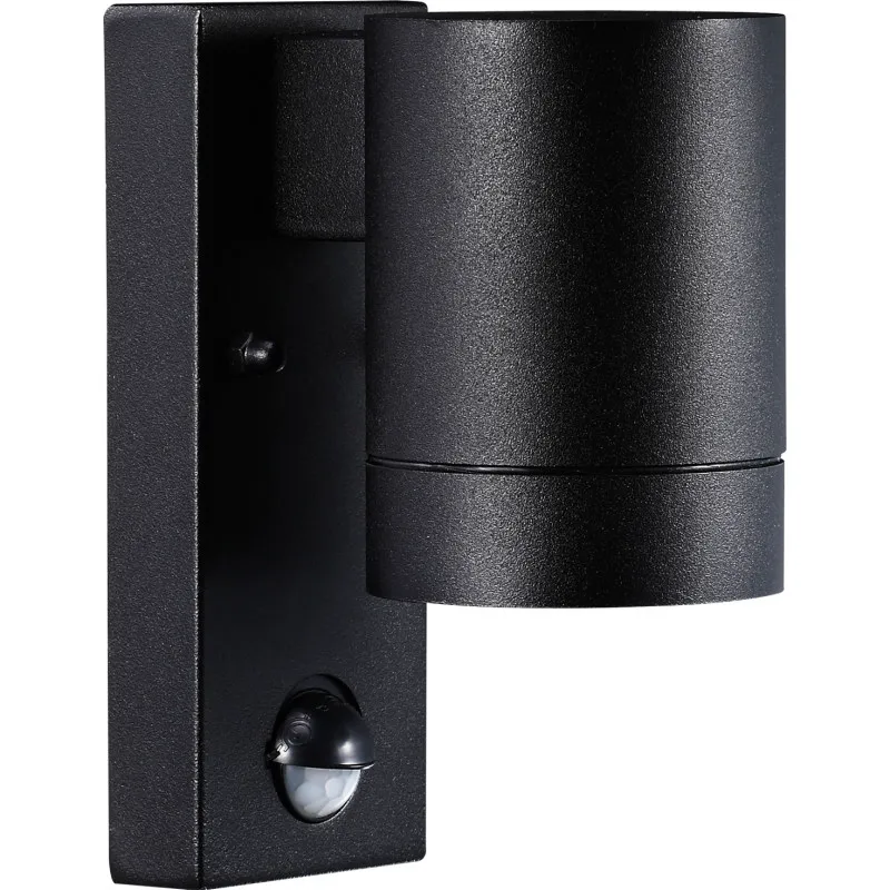 Tin Vägglampa w/Sensor Black - Nordlux TIN Maxi Sensor - Modern - Metall - Med en ljuskälla