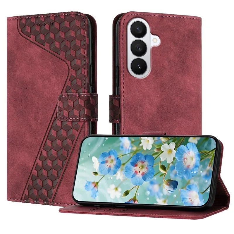 Plånboksfodral för Samsung Galaxy S26 Konstläder Stativ – Brun (#5477)