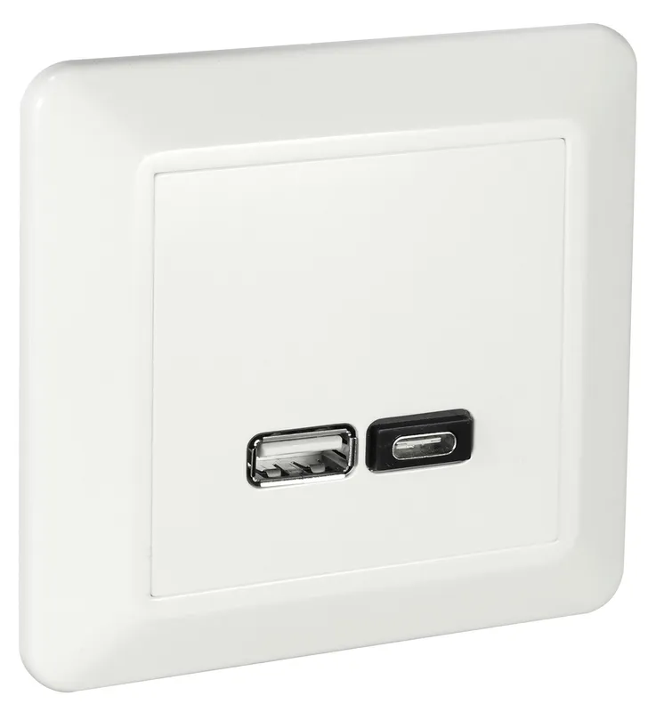 Elko RS Laddstation infällt, USB A+C