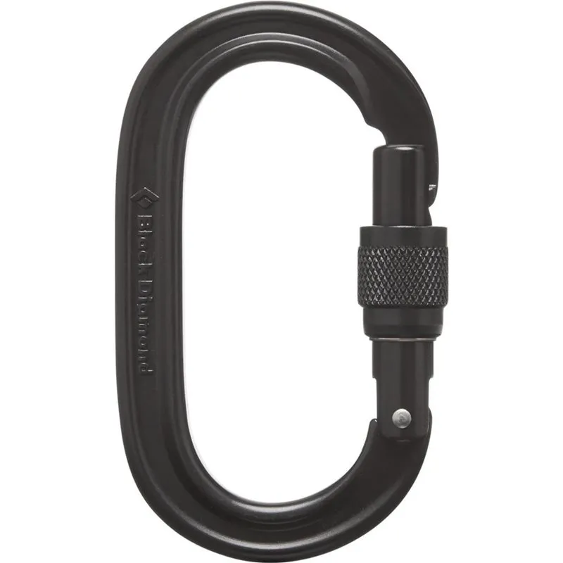 Black Diamond Oval Keylock Screwgate Carabiner Black