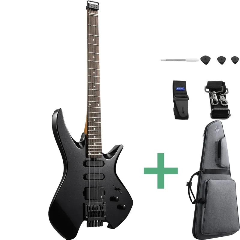 Donner HLX-500 Headless elgitarr svart