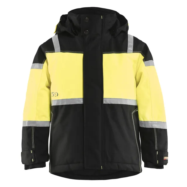 VINTERJACKA 4858 1977 BARN SVART/VARSELGUL C164 | Beijerbygg Byggmaterial
