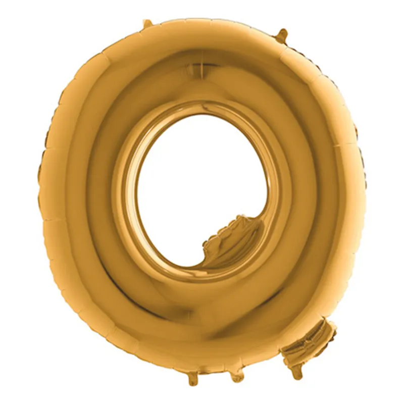 Bokstavsballong Guld Metallic – Bokstav Q