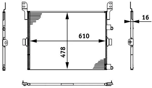 MAHLE AC 673 000P Kondensor, klimatanläggning
