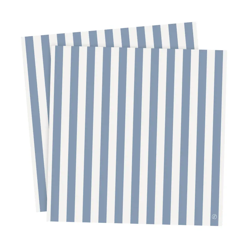 ERNST Ernst servett randig 33×33 cm 20-pack Ljusblå-vit