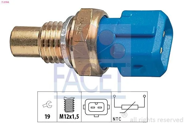 Sensor, kylmedietemperatur FACET 7.3194