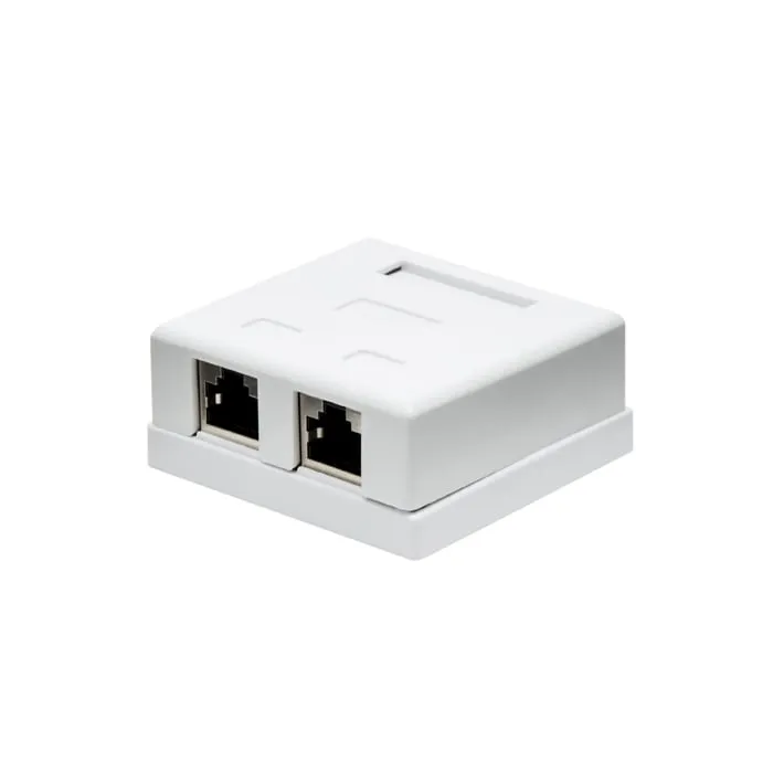 Utanpåliggande UTP-nätverksuttag Cat. 6 2-port