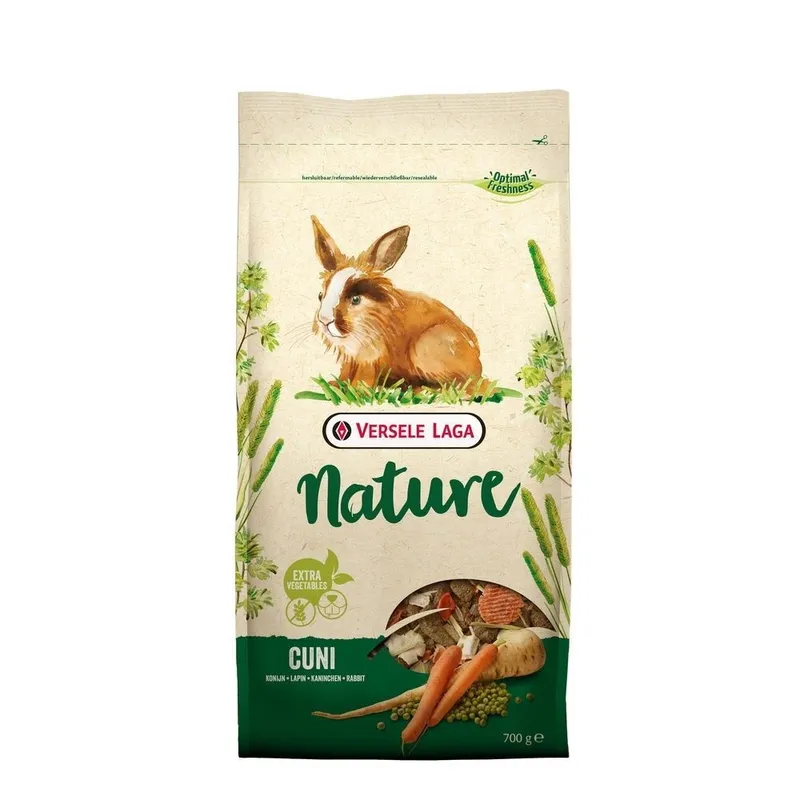 Versele-Laga Cuni Nature, Snack, 700 g, Kanin, Vitamin A, Vitamin C, Vitamin D3, Vitamin E, Koppar, Kopparsulfat, Jod, Strykjärn, Manganese, Selen,…