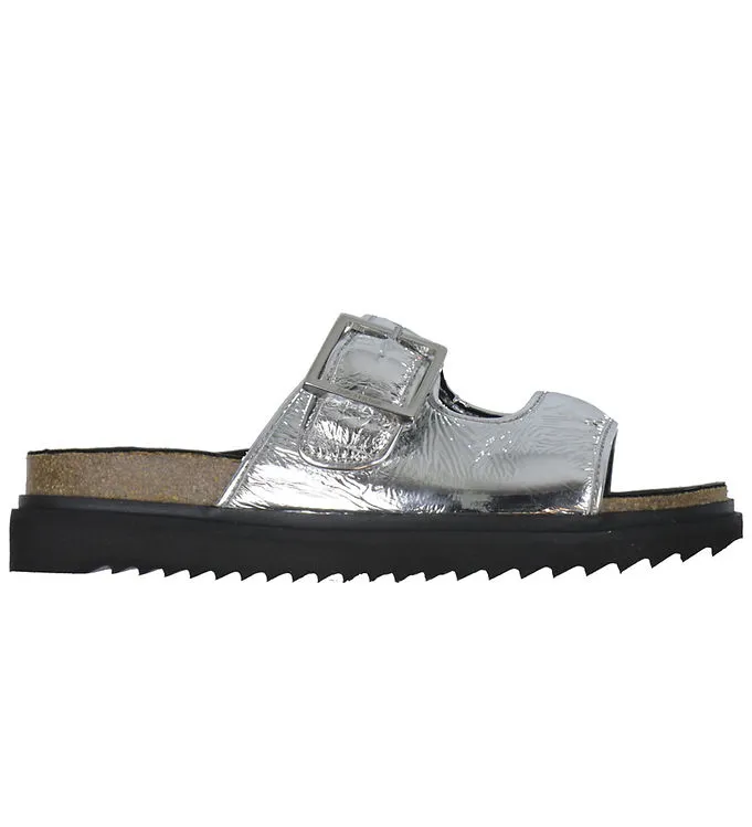 Zadig & Voltaire för flickor. X60281 Sandaler med remmar i silverfärgat läder (35), Hud, Karta, Ingen, Casual, barnmode