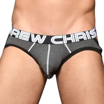 Andrew Christian Kalsonger Show-It Retro Pop Comfort Jock Grå bomull Medium Herr