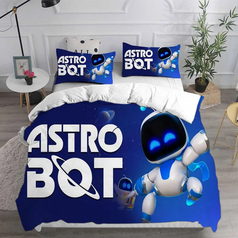 ASTRO BOT Sängkläder Sängset Sängöverkast Täcke Påslakan Örngott 2-3 Delars Set Barn Vuxen Sovrumsdekoration Barnpresenter EU Single 135x200cm (#1707)