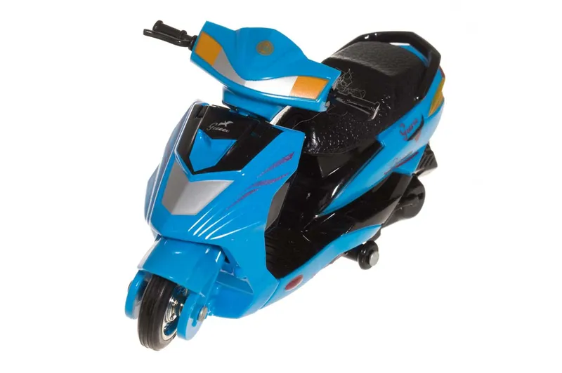 Scooter 11 cm – Vit med grön detalj