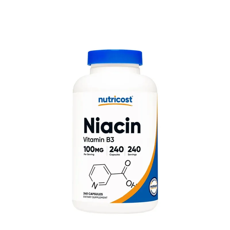 Nutricost, Niacin, 100 mg, 240 kapslar