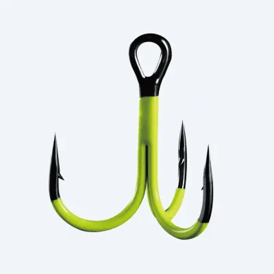BKK Spear-21 UVC #8 Treble Hook, Chartreuse 7-pack