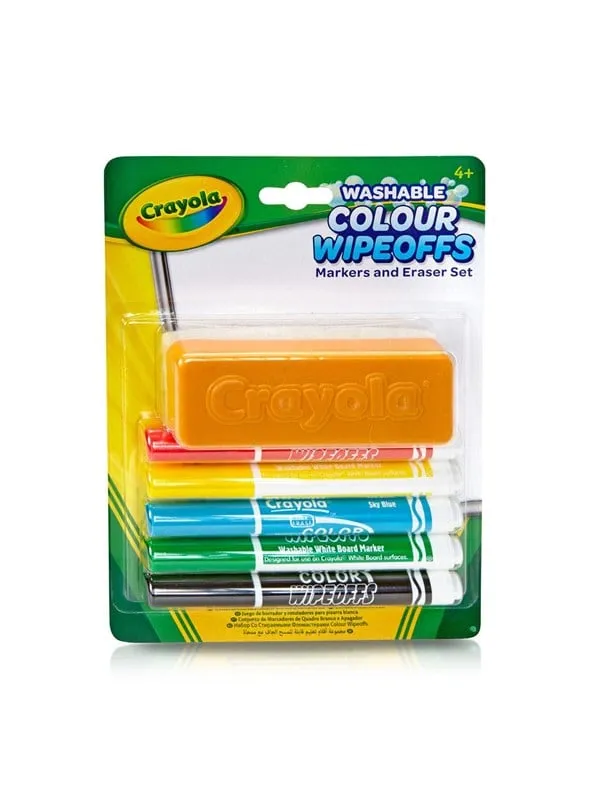 Crayola - Dry Wipeoffs Markers with Eraser 5 pcs.
