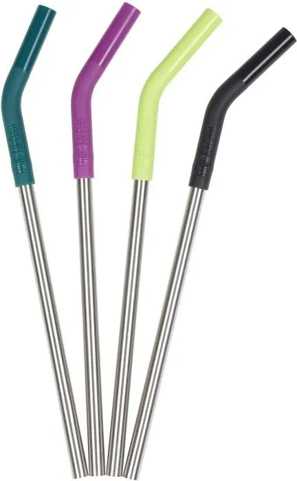 Klean kanteen Sugrör i rostfritt stål, 4 pack, multi color