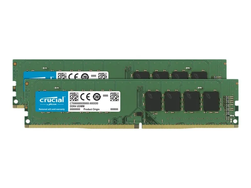 Crucial – DDR4 – sats – 16 GB: 2 x 8 GB – DIMM 288-pin – 3200 MHz / PC4-25600 – CL22 – 1.2 V – ej buffrad – icke ECC
