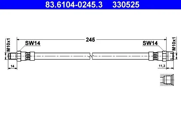 Bromsslang ATE 83.6104-0245.3