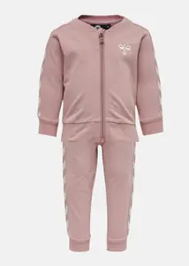 Hummel Sweatset - HMLBille - Rosa m. Vit (#1472)