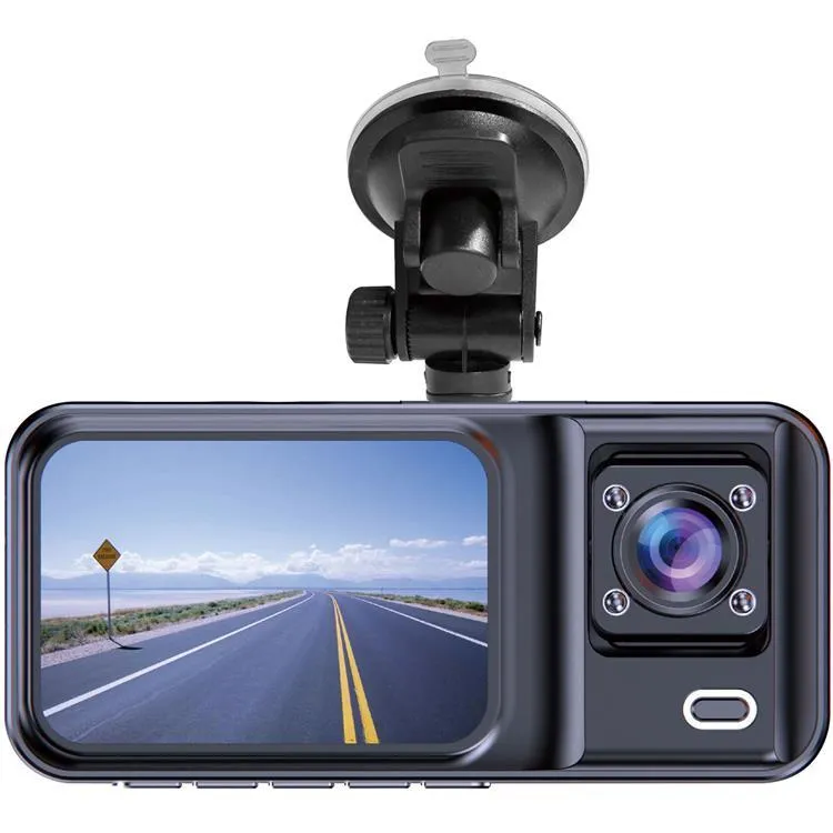 Denver CCT-2500 dashcam / bilkamera med dubbla kameror / front- och kupékamera med G-sensor