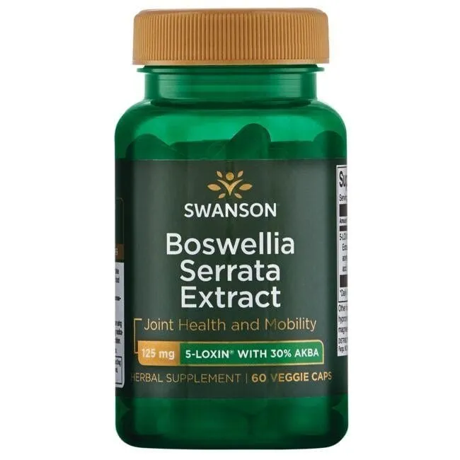 Swanson - Extrakt av Boswellia Serrata, 125 mg, 60 vegetabiliska kapslar