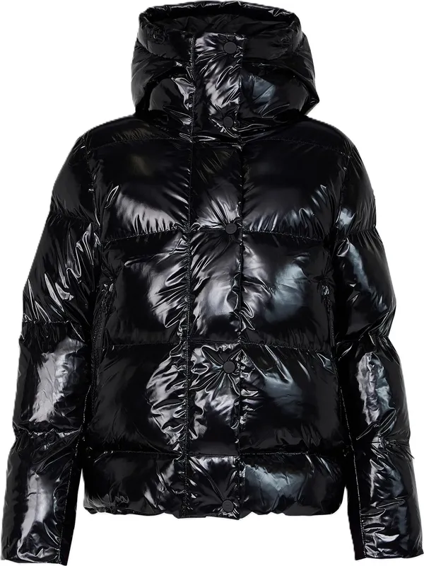8848 Altitude Juniors’ Saga Ski Jacket Black Glossy