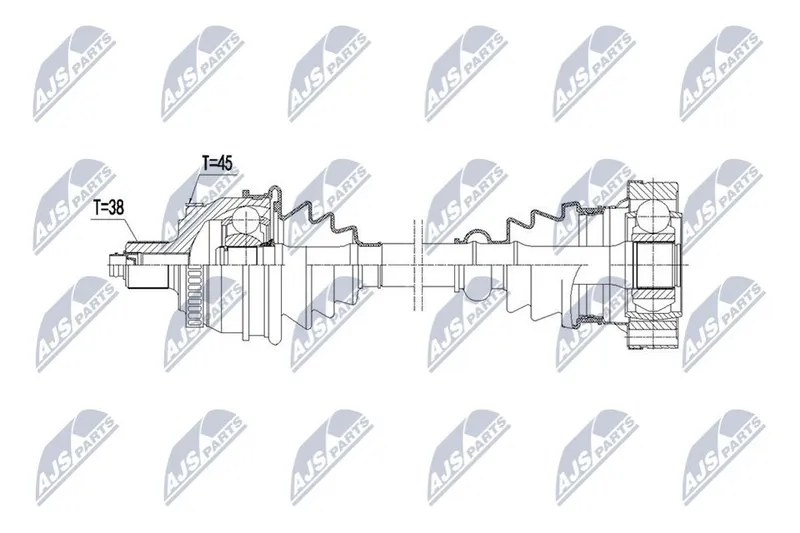 NTY NPW-AU-108 Drivaxel