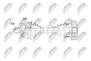 NTY NPW-AU-108 Drivaxel