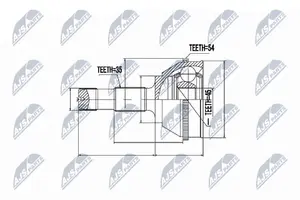 Ledsats, drivaxel NTY NPZ-FT-008