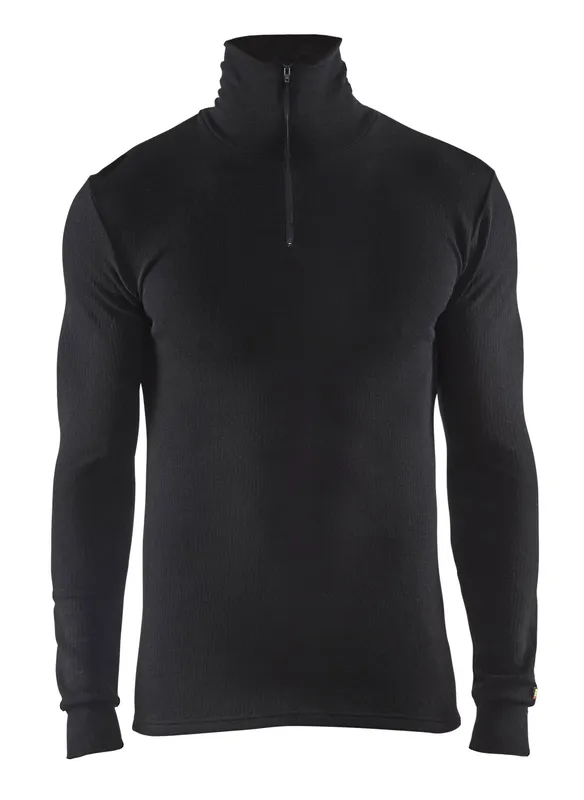 UNDERSTÄLL 4891 1705 ZIPTRÖJA WARM 50% MERINOULL SVART 4XL | Beijerbygg Byggmaterial