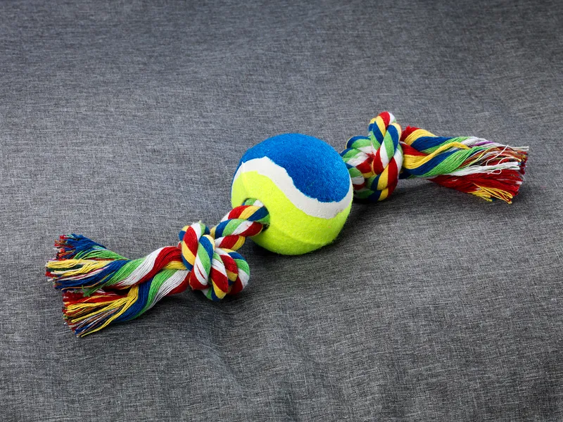 Dogman Rope Toy with Tennis Ball 16mmx30cm