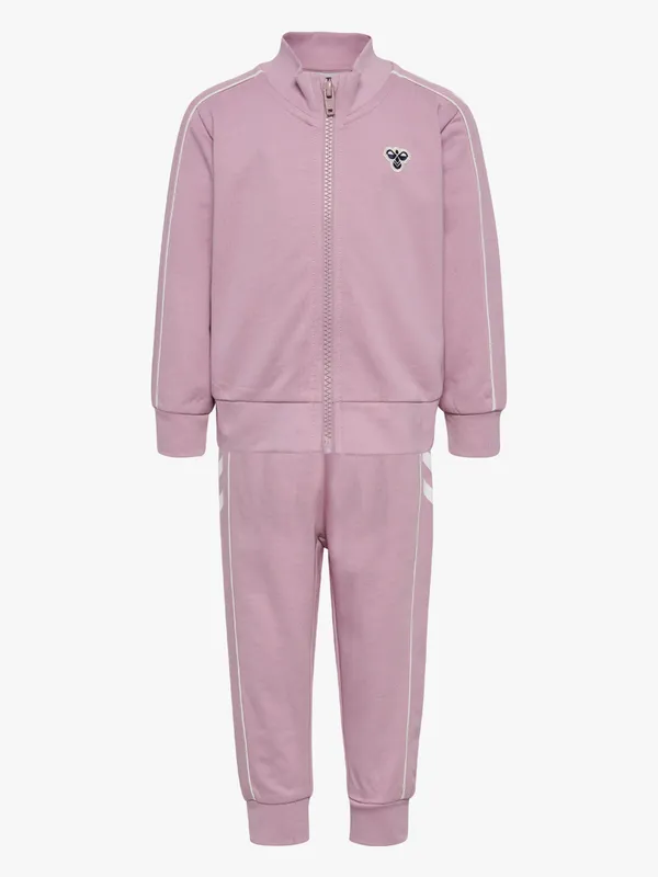 Hummel Mini Regular Tracksuit, Mauve Shadow, 74