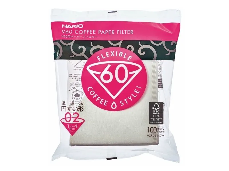 Hario V60 Pappersfilter 1-4 Koppar 100 st