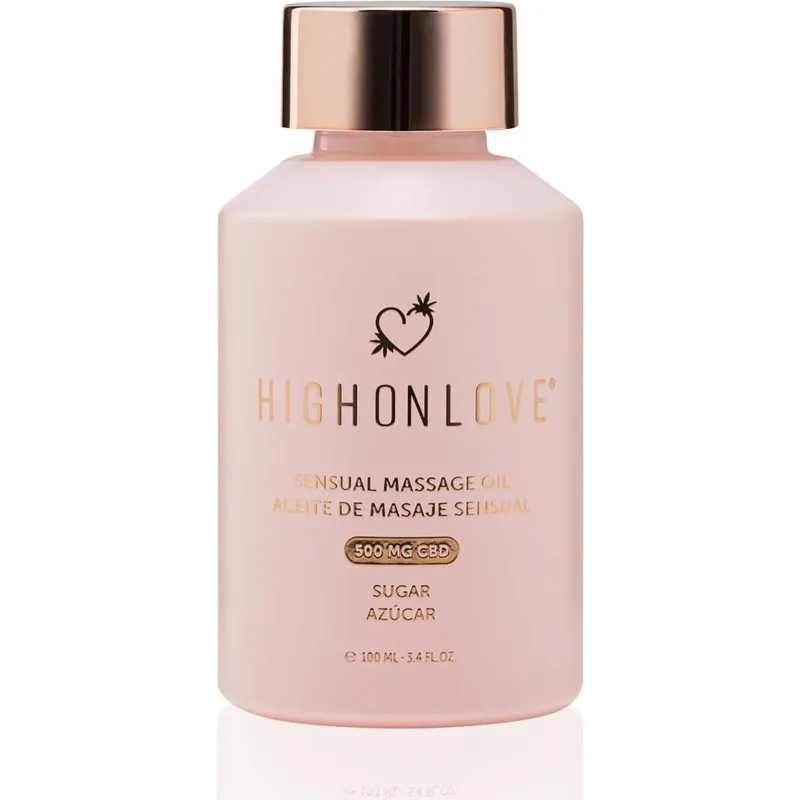 HighOnLove Sensual Massage Oil Sugar 500mg CBD 100 ml