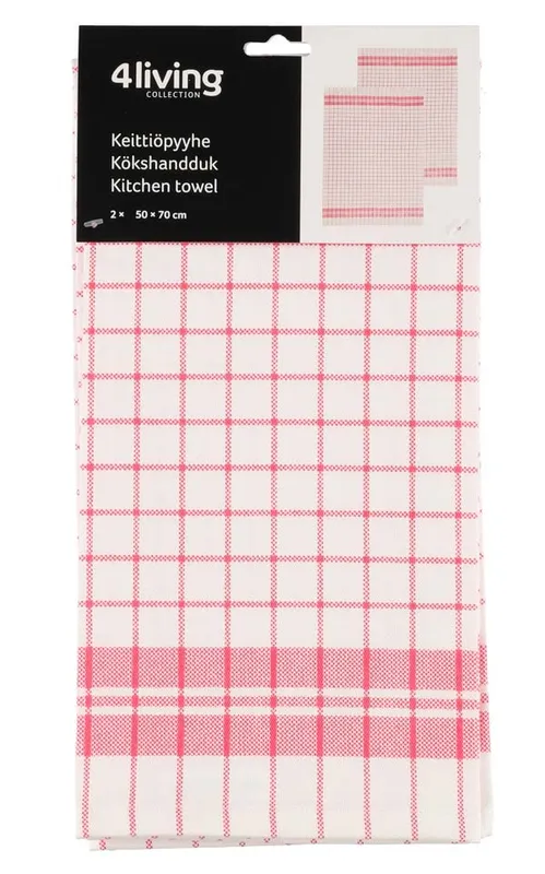 Kökshandduk Sommar 50×70 cm 2-pack – Rosa
