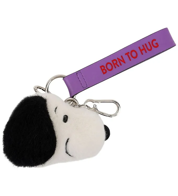 Bon Ton Toys Nyckelring - 8 cm - Snoopy ECO Fuzzy Cream bakom be