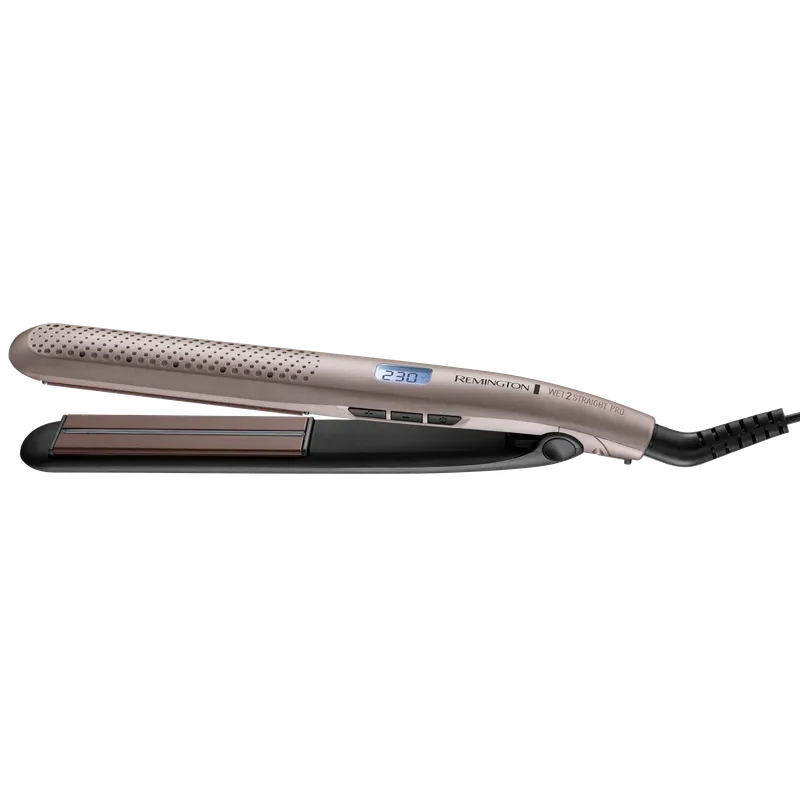 Remington Wet2Straight Pro Hair Straightener with Exclusive Venting System and Moisture Sensor LCD Display 140-230°C