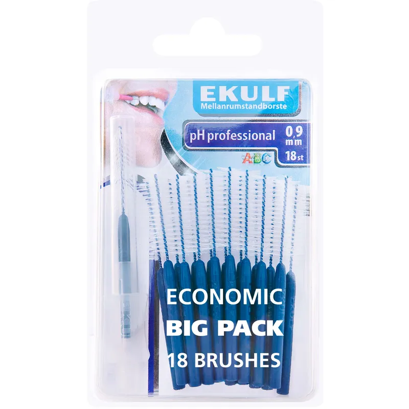 Ekulf Ph Professional Mellanrumsborste 0,9 mm 18-pack