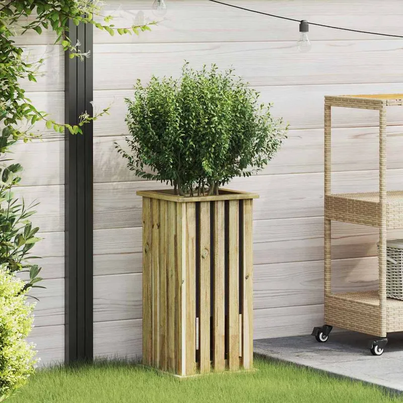 vidaXL Plantlådor Brun 33 x 33 x 65 cm Impregnerat furuträ