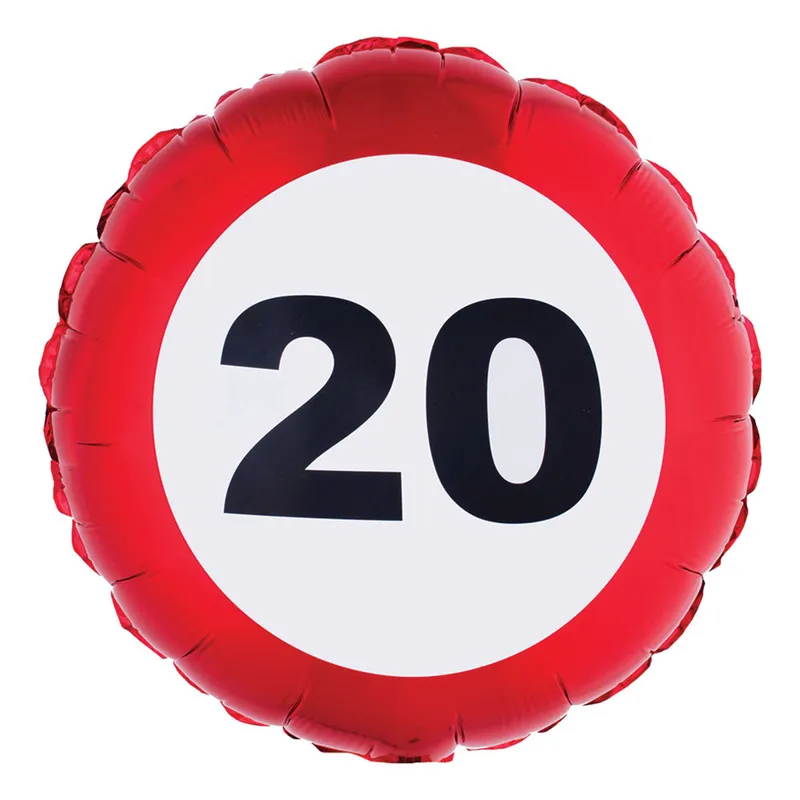 Folieballong Trafikskylt 20