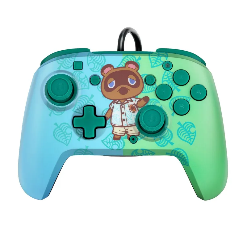 PDP Faceoff Deluxe+ Audio Wired Controller – Animal Crossing Tom Nook – Wired Controller – Nintendo Switch