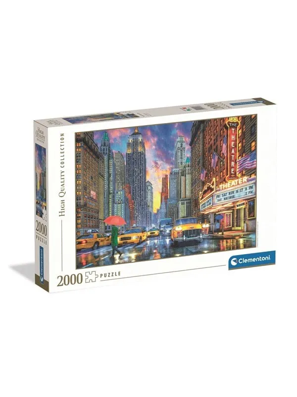 Clementoni Pussel HQC Rainy Manhatten 2026, 2000 bitar 2D Pussel