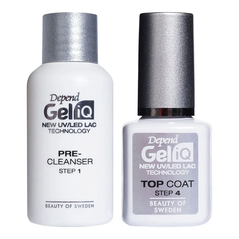 Depend Gel IQ Top Coat & High Shine Cleanser Set