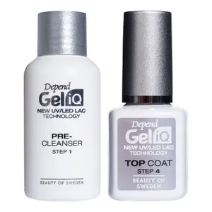 Depend Gel IQ Top Coat & High Shine Cleanser Set