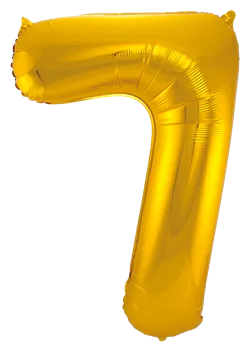 Sifferballong i guldfolie 86 cm, #7