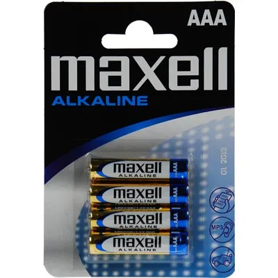 Maxell Alkaline, LR03 / AAA batterier, alkaliska, 1,5V, 4-pack